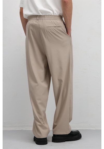 Vamos Baggy Fit Kumaş Pantolon 30-795-1 Taş
