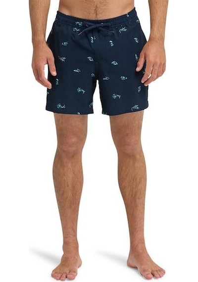 Quiksilver Stretch Printed Erkek Lacivert Mayo