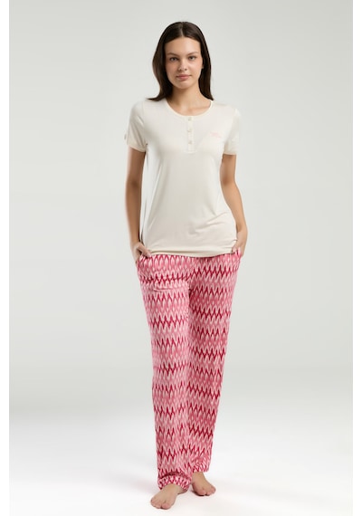 Arnetta Kadın Krem Pijama Takımı Ar3249-s-v1 Krem