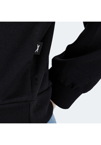 Slazenger VIDAL Oversize Kadın Dik Yaka Oversıze Siyah Sweatshirt