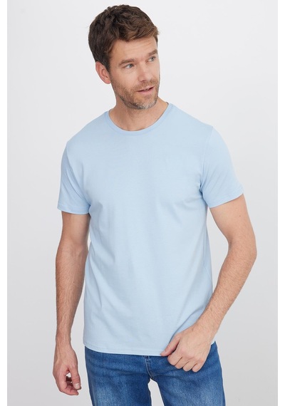 Tudors Erkek Slim Fit Dar Kesim Pamuklu Yumuşak Doku Likralı Esnek Kumaş Basic Mavi Bisiklet Yaka Tişört-35715 Mavi Tudors Erkek Slim Fit Dar Kesim Pamuklu Yumuşak Doku Likralı Esnek Kumaş Basic Mavi Bisiklet Yaka Tişört-35715 Mavi