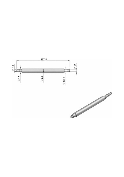 Osimo 30 Cm Hamur Açma Alt Merdane Mili Düz