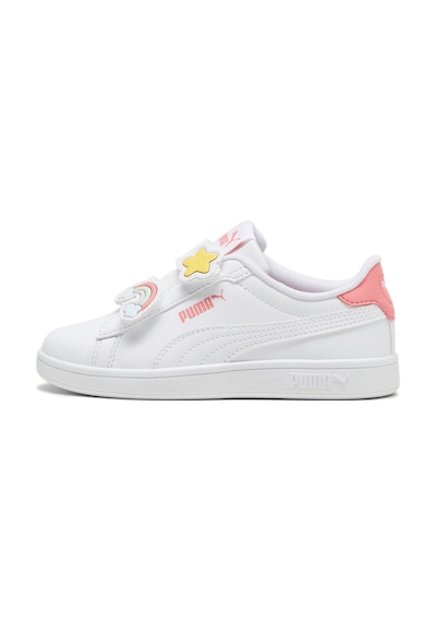 Puma Smash 3.0 Badges Çocuk Spor Ayakkabı 397286 01 Beyaz
