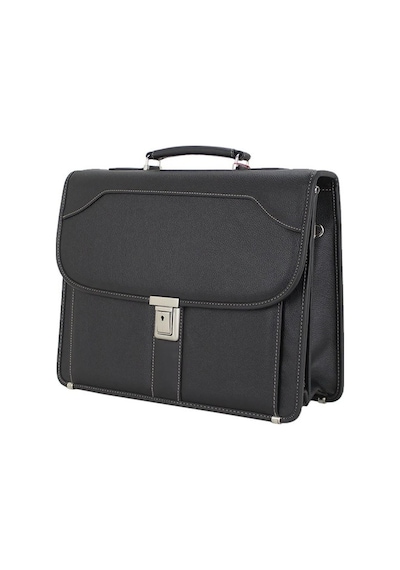 Case Club Notebook Laptop Evrak Çantası 15.6'inç 5 Bölmeli Su Geçirmez Omuz Askılı Kahverengi