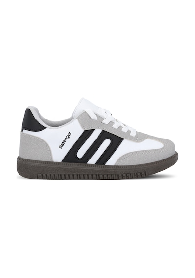 Slazenger Dodo Unisex Çocuk Cırt Cırtlı Beyaz / Siyah Günlük Spor Ayakkabısı Beyaz - Siyah