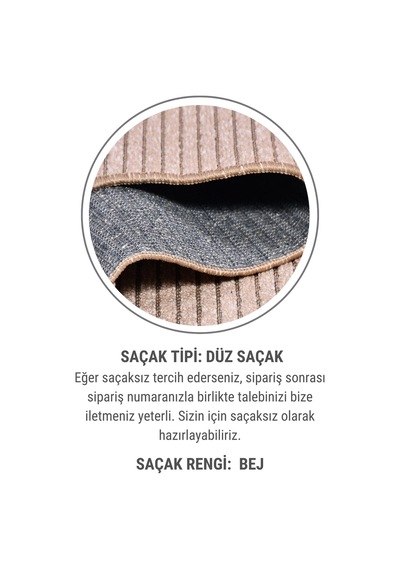 Lidya Bukle Jüt Çizgili Halı Kaydırmaz, Kadife Hissi, Kolay Temizlik, Antibakteriyel, Modern Kahverengi