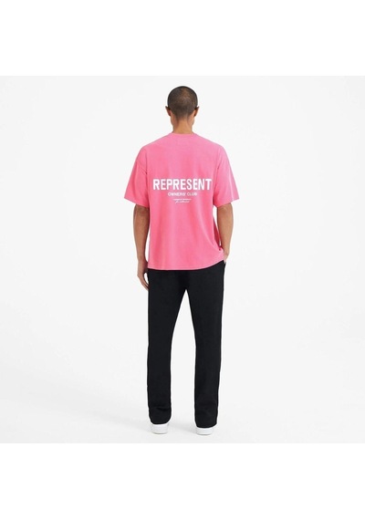 Flood Of Style Erkek Pembe Represent Baskılı Bisiklet Yaka Tshirt