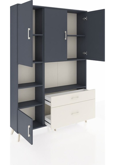 Arges Dolap 7 Raflı 2 Çekmeceli 5 Kapaklı 132x30x195 Antrasit-antrasit/aytaşı Antrasıt/aytası Arges Dolap 7 Raflı 2 Çekmeceli 5 Kapaklı 132x30x195 Antrasit-antrasit/aytaşı Antrasıt/aytası
