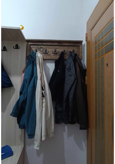 Umutpark Ahşap Dekoratif Duvar Askılık. Ceviz