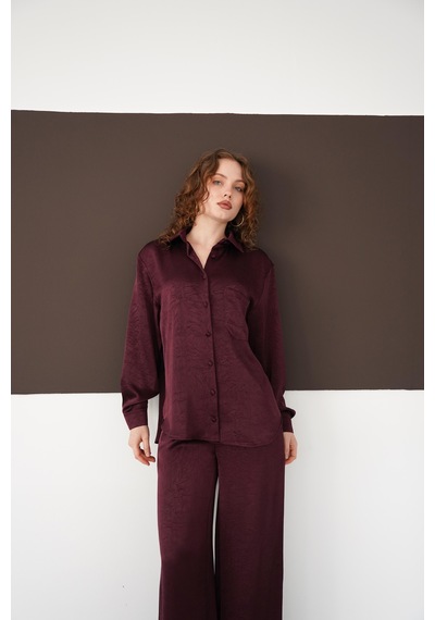 Verymoda Uzun Kollu Gömlek F2101 MÜRDÜM