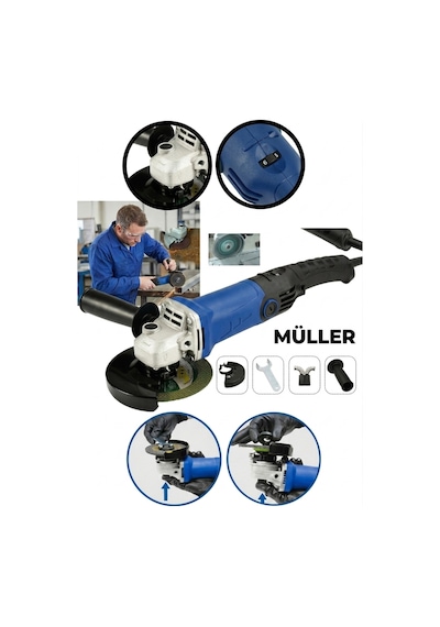 Pro Müller Powerfull 4000 Çelik Şanzıman 6 Kademe Devir Ayarlı Orta Boy Taşlama Ve Kesim Makinesi