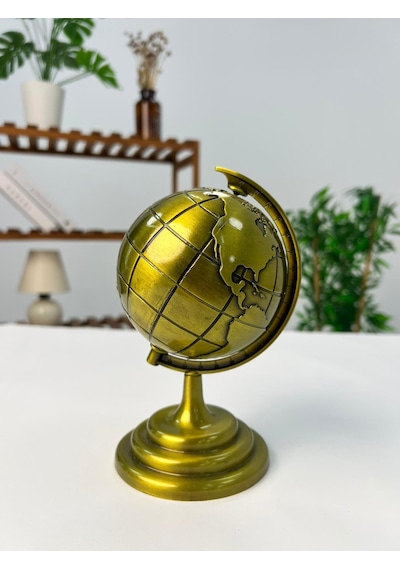 Favora Metal Dekoratif Dünya Obje - Gold