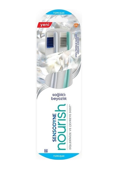 Sensodyne Nourish Beyazlık Yumuşak Diş Fırçası 2'li Şeffaf