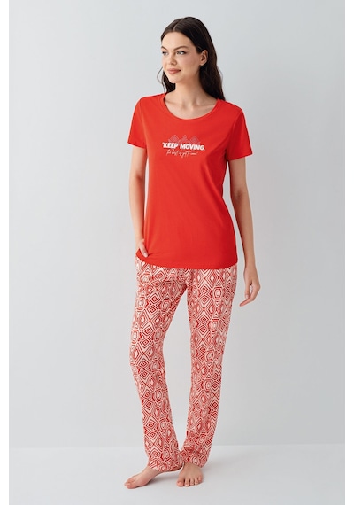 Arnetta Kadın Kırmızı Pijama Takım Kırmızı