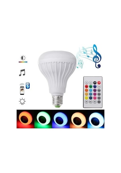 Kingboss 12 Renkli Kumandalı Bluetooth Hoparlör Akıllı Led Ampul