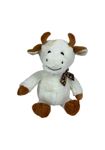 Sevimli Peluş İnek Hediyelik Uyku Arkadaşı 40 Cm Kahverengi