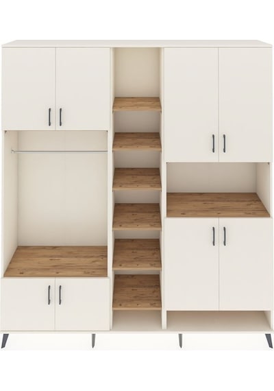 Hyperion Dolap 18 Raflı 8 Kapaklı Tek Askılı 220x44x243 Aytaşı-aytaşı/çam Aytası/atlas Çam Hyperion Dolap 18 Raflı 8 Kapaklı Tek Askılı 220x44x243 Aytaşı-aytaşı/çam Aytası/atlas Çam