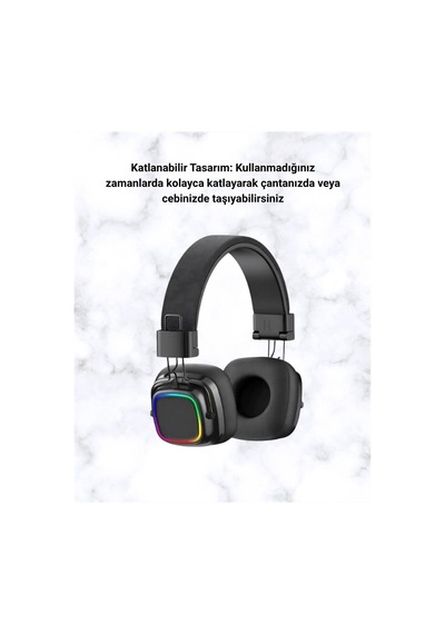 Ceylan Adam Renkli Işık Efektli Bluetooth 5.3 Müzik Kulaklığı