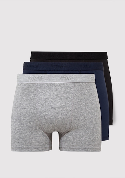 Mavi - 3lü Siyah Basic Boxer Seti 0911411-900 Siyah