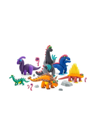 Hey Clay Yaratıcı Kil Seti - Mega Dinos Çok  Renkli