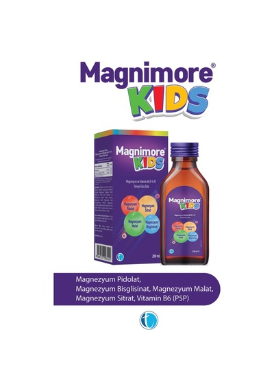 Kids Magnezyum 200 Ml Pidolat Bisglisinat Sitrat Malat Vitamin B6 P5p