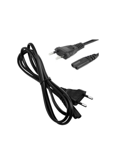 1.5 Metre Teyp Fişi 2x0,75 Mm 2 Pin 220v Adaptör Işıldak Laptop Yazıcı Power Güç Şarj Kablosu