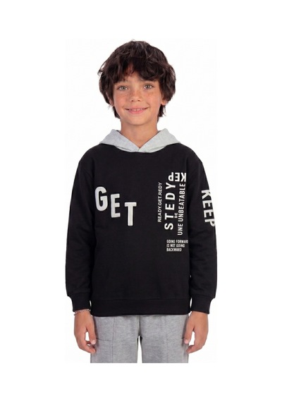 Onloox Erkek Siyah Erkek Çocuk Siyah Pamuklu İki İplik Kapüşonlu Tam Kalıp Yazı Baskılı Sweatshirt 8-9 Yaş Onloox Erkek Siyah Erkek Çocuk Siyah Pamuklu İki İplik Kapüşonlu Tam Kalıp Yazı Baskılı Sweatshirt 8-9 Yaş