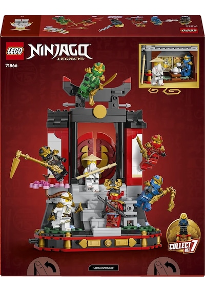 LEGO® NINJAGO® Ninja Karakteri Sergileme Modeli 15. Yıl Dönümü 71866 -14 Yaş ve Üzeri için Minifigür İçeren Yapım Seti (447 Parça)