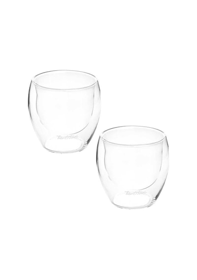 Tantitoni Borosilikat Cam 2li Çift Cidarlı Bardak Seti 250ml Şefaf
