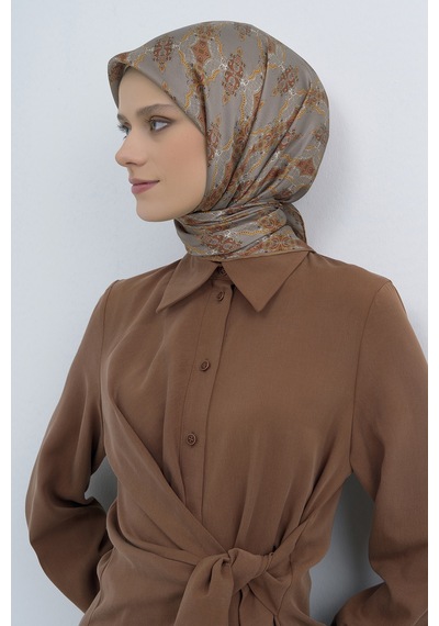 Armine Saf İpek Sura Eşarp-2026 İlkbahar-yaz- 952200d Kahve-kiremit