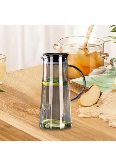 Borosilikat Cam Sürahi 1440 Ml Füme Renk