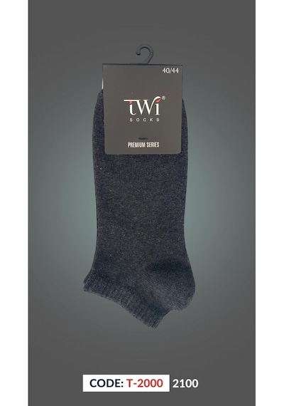 Twisocks Pamuk Patik Düz Paket Karışık Çorap 12'li - Karışık Antrasit