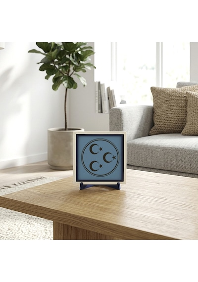 Modern Üç Hilal Tasarımlı Dekoratif Parça, Yaşam Alanınıza Karakter Katan Aksesuar 10x10 Cm