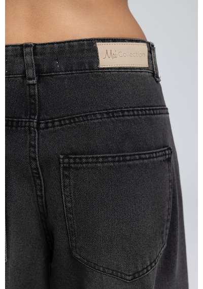 Mai Collection Mai Studios Co. Roger Yıkamalı Siyah Kargo Jean Pantolon Siyah
