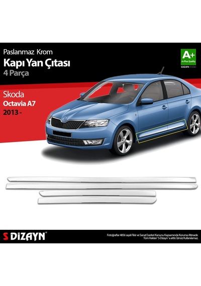 Skoda Octavia A7 Krom Kapı Yan Çıtası 2013 Üzeri