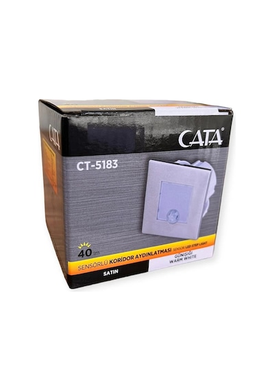 Cata 1,5w Ct-5183 Sensörlü Koridor Kare Led Aydınlatma Satin Kasa Saten