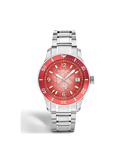 Montblanc Iced Sea Automatic Date 0 Oxygen Limitli Üretim 38 Mm O Kırmızı