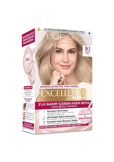 L'oréal Paris Excellence Creme 9.1 Küllü Sarı Saç Boyası