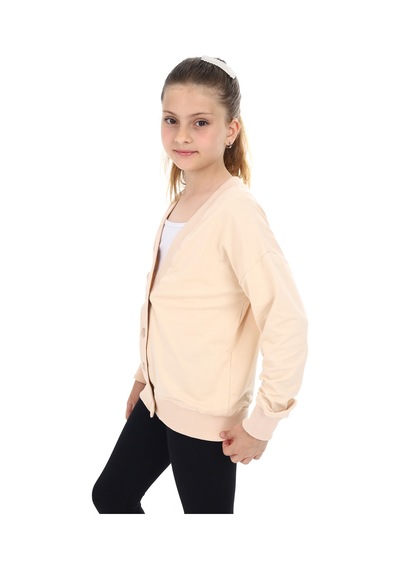 Toontoy Kız Çocuk Okul Hırka Bej