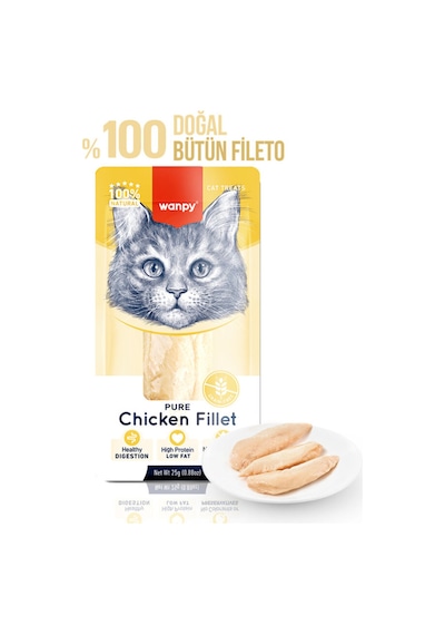 Gerçek Tavuk Fileto Kedi Ödülü 25gr Katkısız Doğal