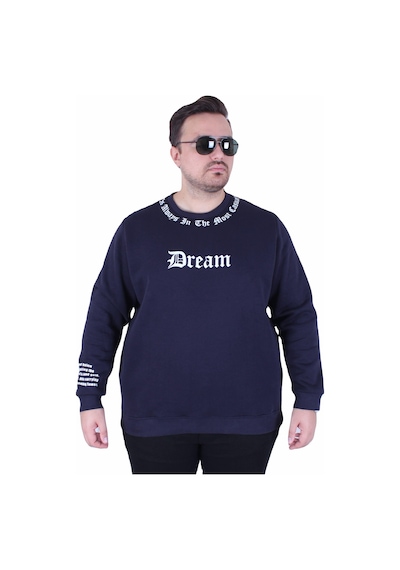 Moc Grande Mocgrande Büyük Beden Bisiklet Yaka 3ip Sweat Dream 25715 Lacıvert Lacivert