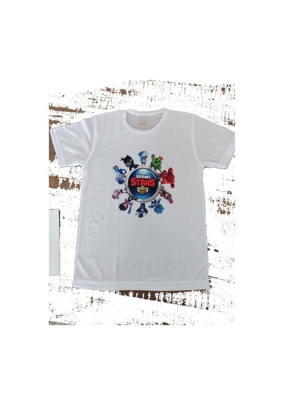 Brawl Stars Baskılı Erkek Çocuk Tişört (490910480) Beyaz