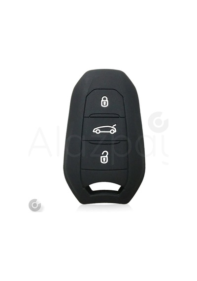 Peugeot 208 308 508 2008 3008 5008 Renkli Silikon Anahtar Kılıfı Siyah - 1 Adet