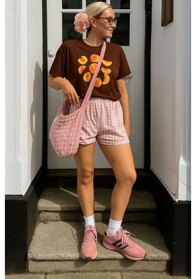 Baskılı Unisex Tshırt 4q1 Kahverengi
