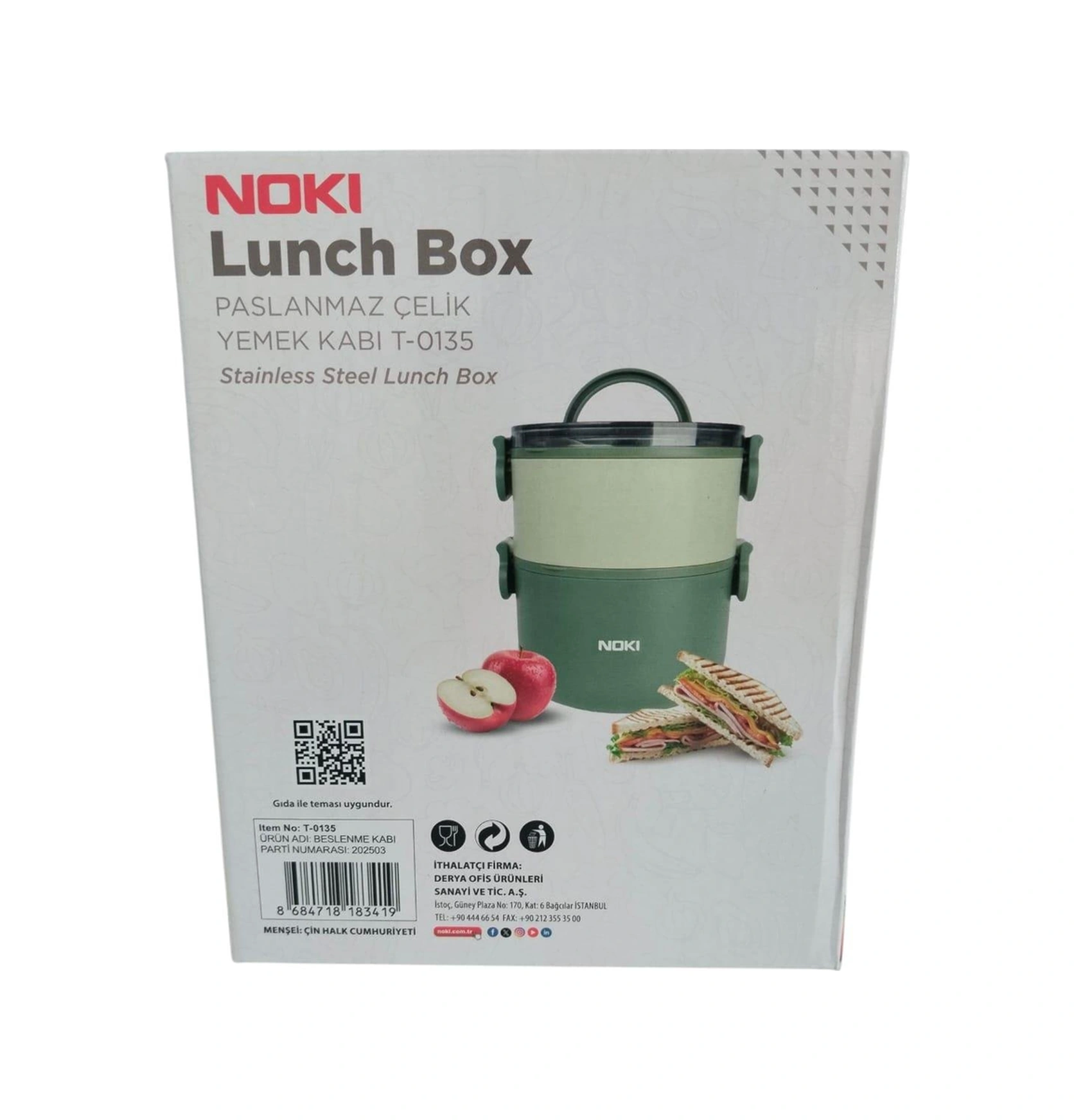 Noki Kids P.çelik Beslenme Kabı 1600 Ml Taş.kulplu Çok Renkli
