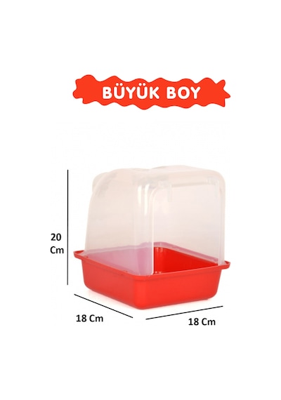 Büyük Boy Sultan Papağanı Banyosu Kuş Banyoluk 18x20cm