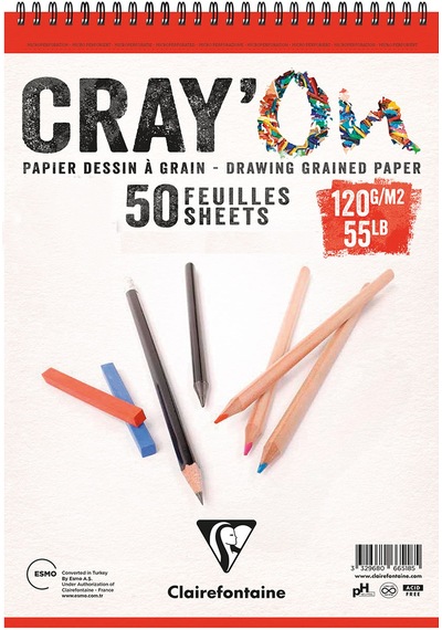 Clairefontaine Cray'On Çizim Blok A5 120Gr 50 Yaprak
