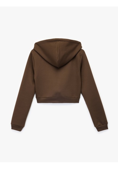 Koton Pamuklu Cepli Uzun Kollu Fermuarlı Kapüşonlu Crop Sweatshirt Kahverengi 6wak10025ek Kahve Koton Pamuklu Cepli Uzun Kollu Fermuarlı Kapüşonlu Crop Sweatshirt Kahverengi 6wak10025ek Kahve
