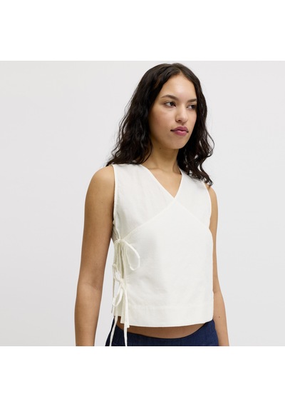 Jack & Jones Kadin Baglama Detayli Kolsuz Asimetrik Üst - Alia - 12287870 Blanc De Blanc Jack & Jones Kadin Baglama Detayli Kolsuz Asimetrik Üst - Alia - 12287870 Blanc De Blanc
