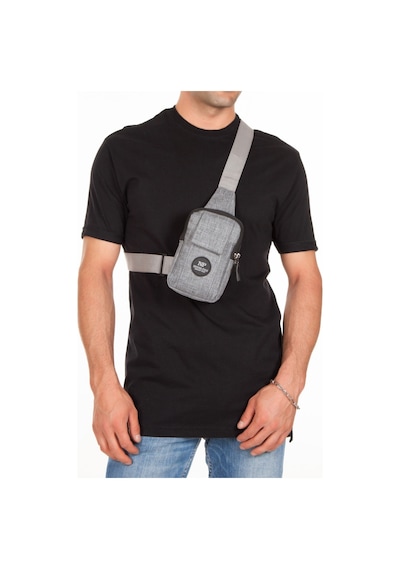 Newish Polo Erkek Keten Kumaş Belgrat Telefon Bölmeli Çapraz Göğüs Ve Omuz Çantası New186 - Gri